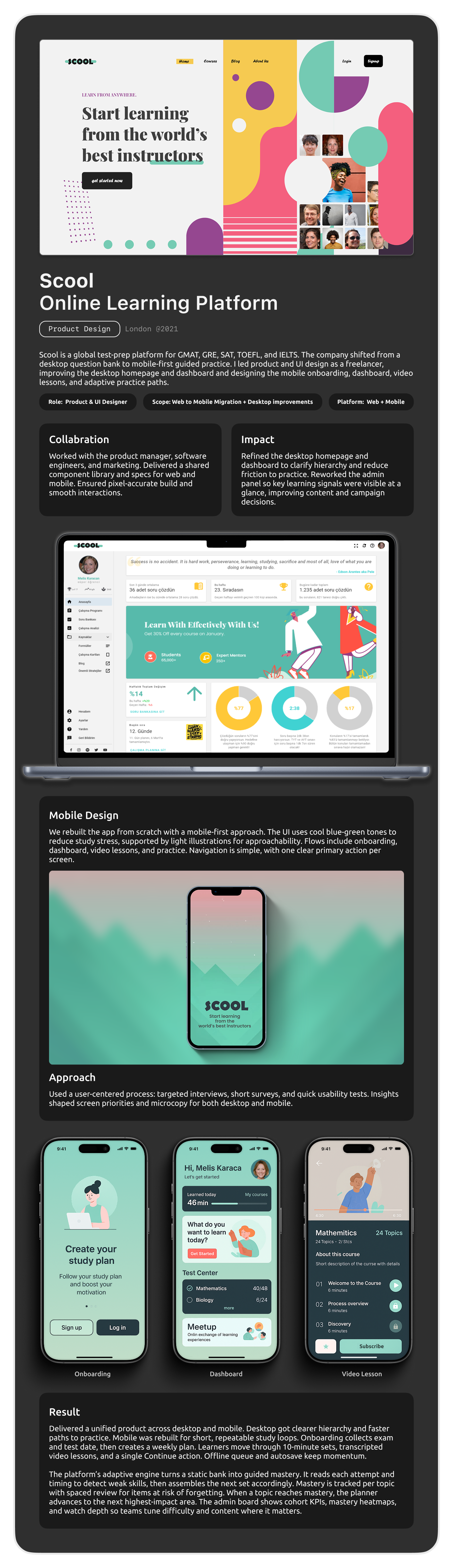 Scool WebApp & Mobile App