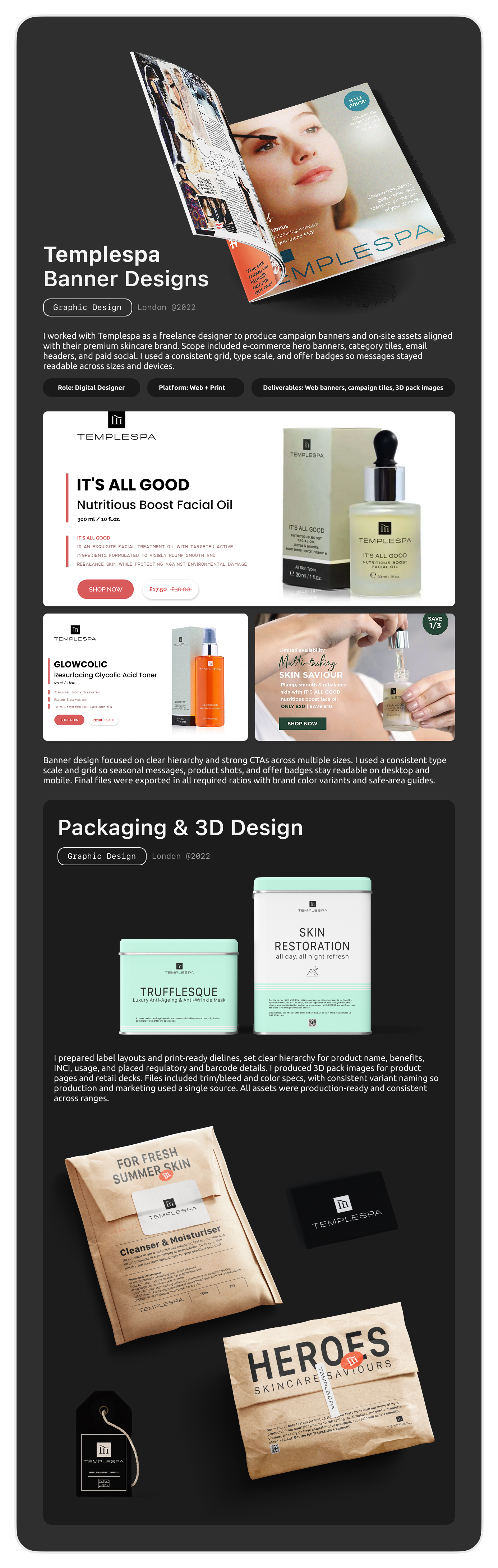 Banner & Packaging Design